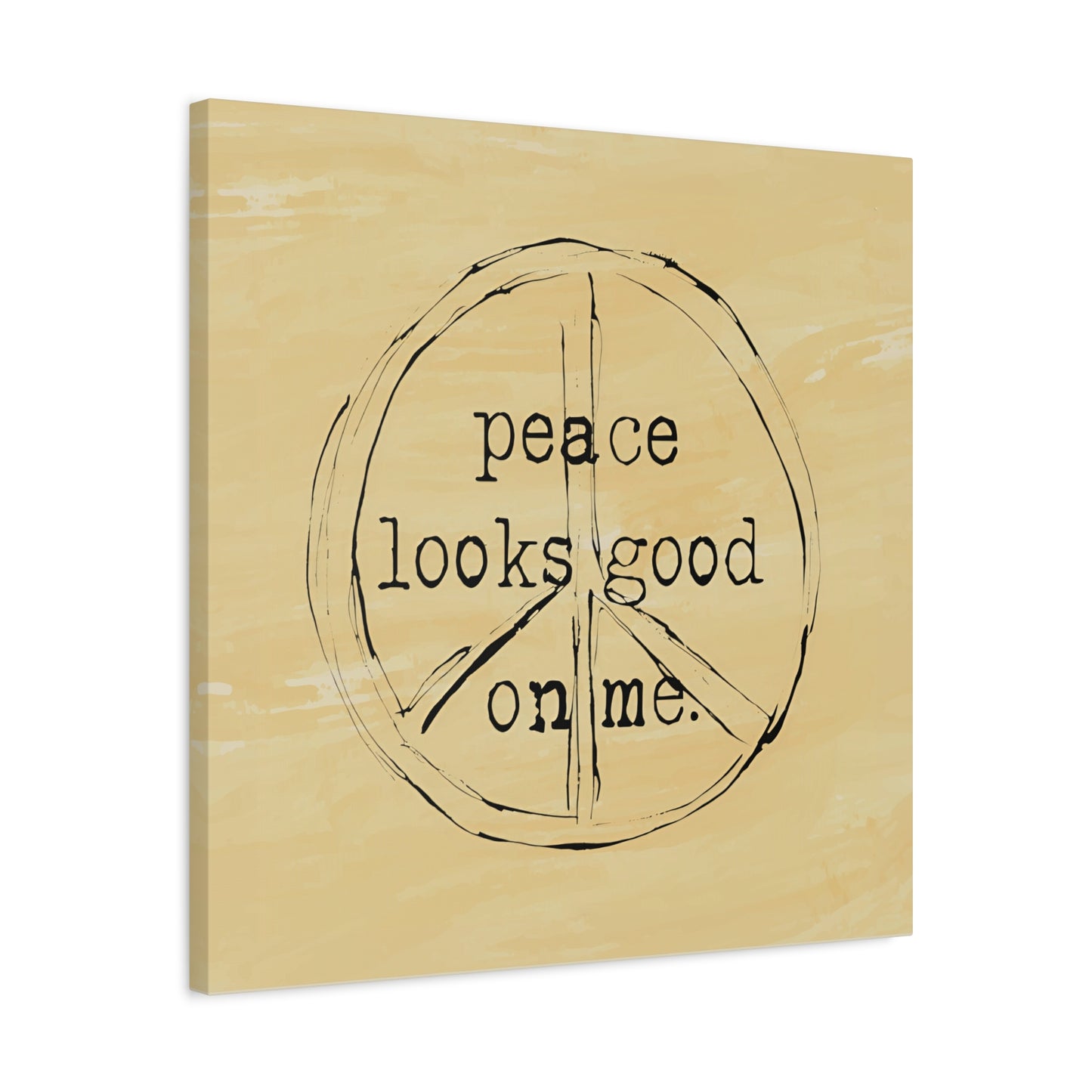Peace Looks Good On Me Canvas Wall Art – Mindful Modern Decor for Your Calm Corner