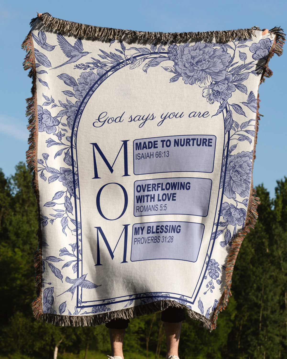 God Says You Are – MOM Woven Blanket
