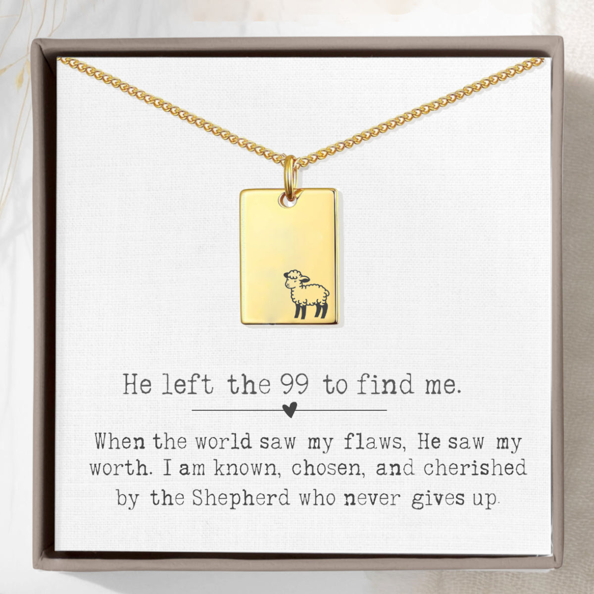 The Lost Sheep Necklace — “He Left the 99 to Find Me”