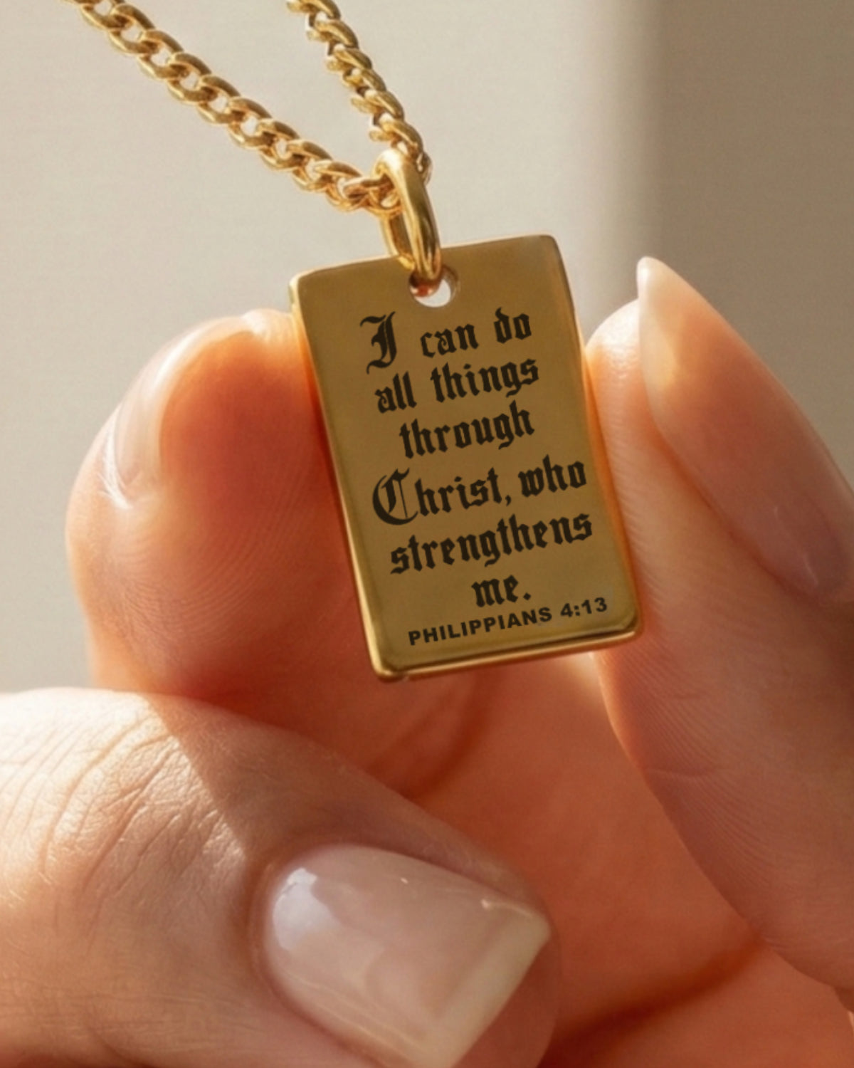 Philippians 4:13 Bible Verse Necklace