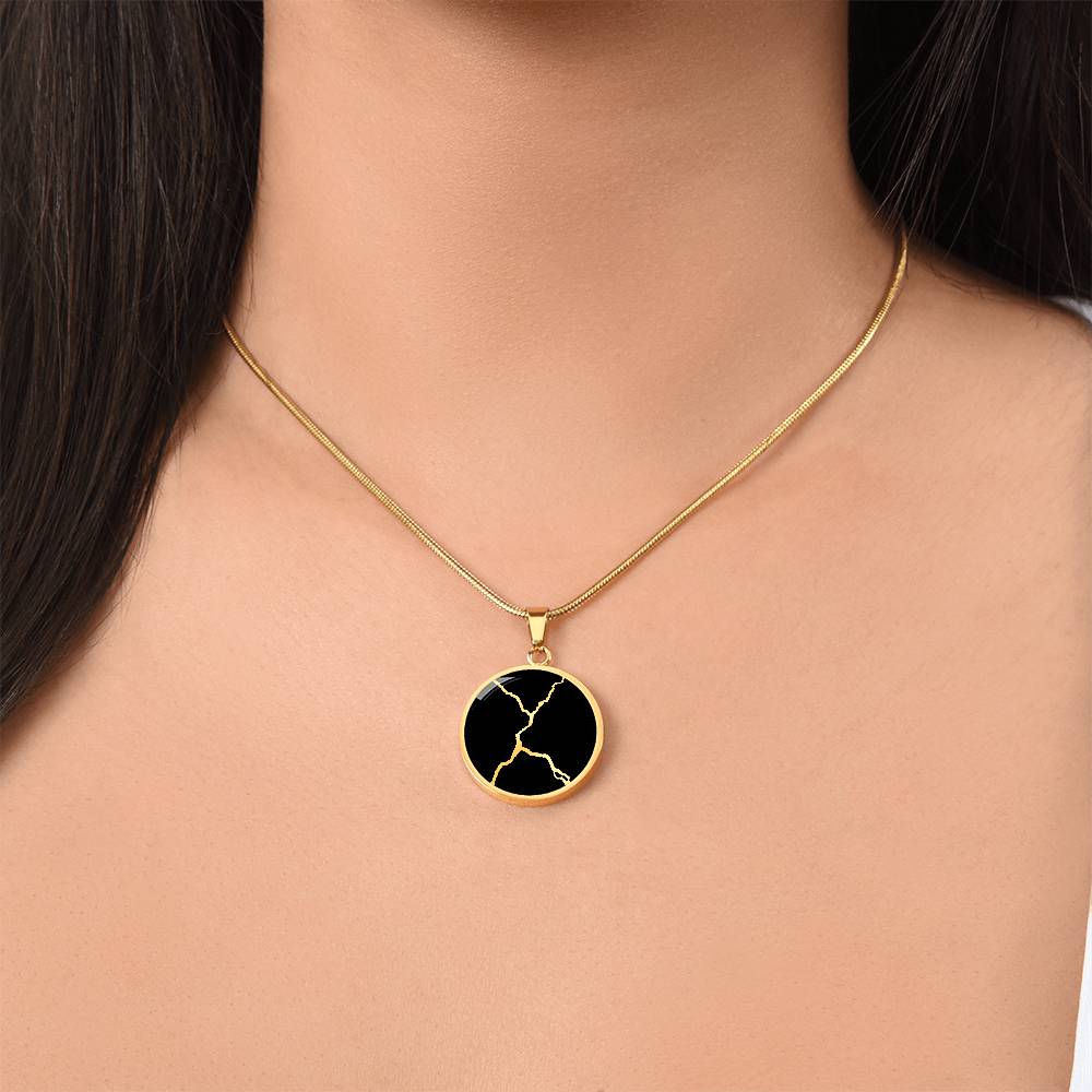 Kintsugi Necklace - The cracks are where the light gets in. Comes with message card