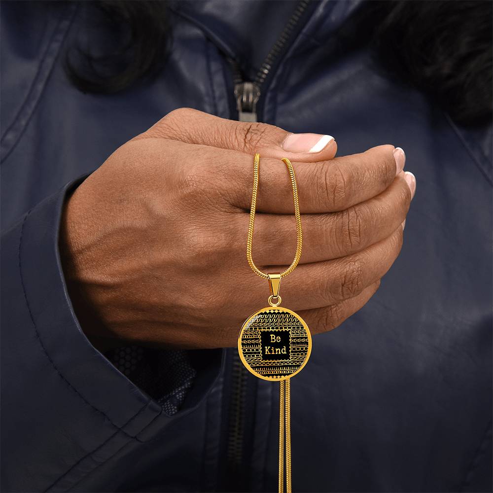 Be Kind of a Badass Necklace – Inspirational Pendant, Stainless Steel or 18K Gold, Gift-Ready Jewelry