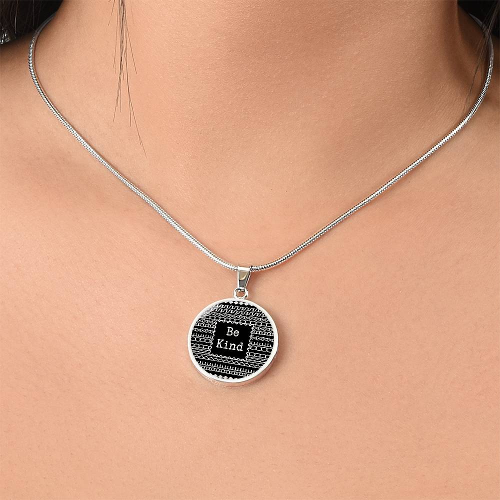 Be Kind of a Badass Necklace – Inspirational Pendant, Stainless Steel or 18K Gold, Gift-Ready Jewelry