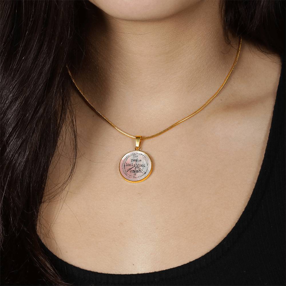 Peace Looks Good On Me Necklace – Bold Inner Calm Pendant for Spiritual Women