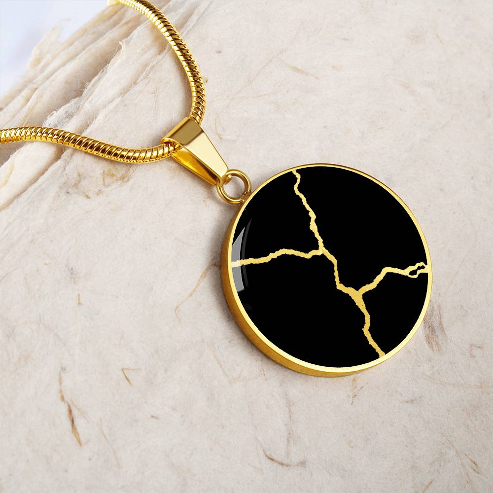 Kintsugi Necklace - The cracks are where the light gets in. Comes with message card