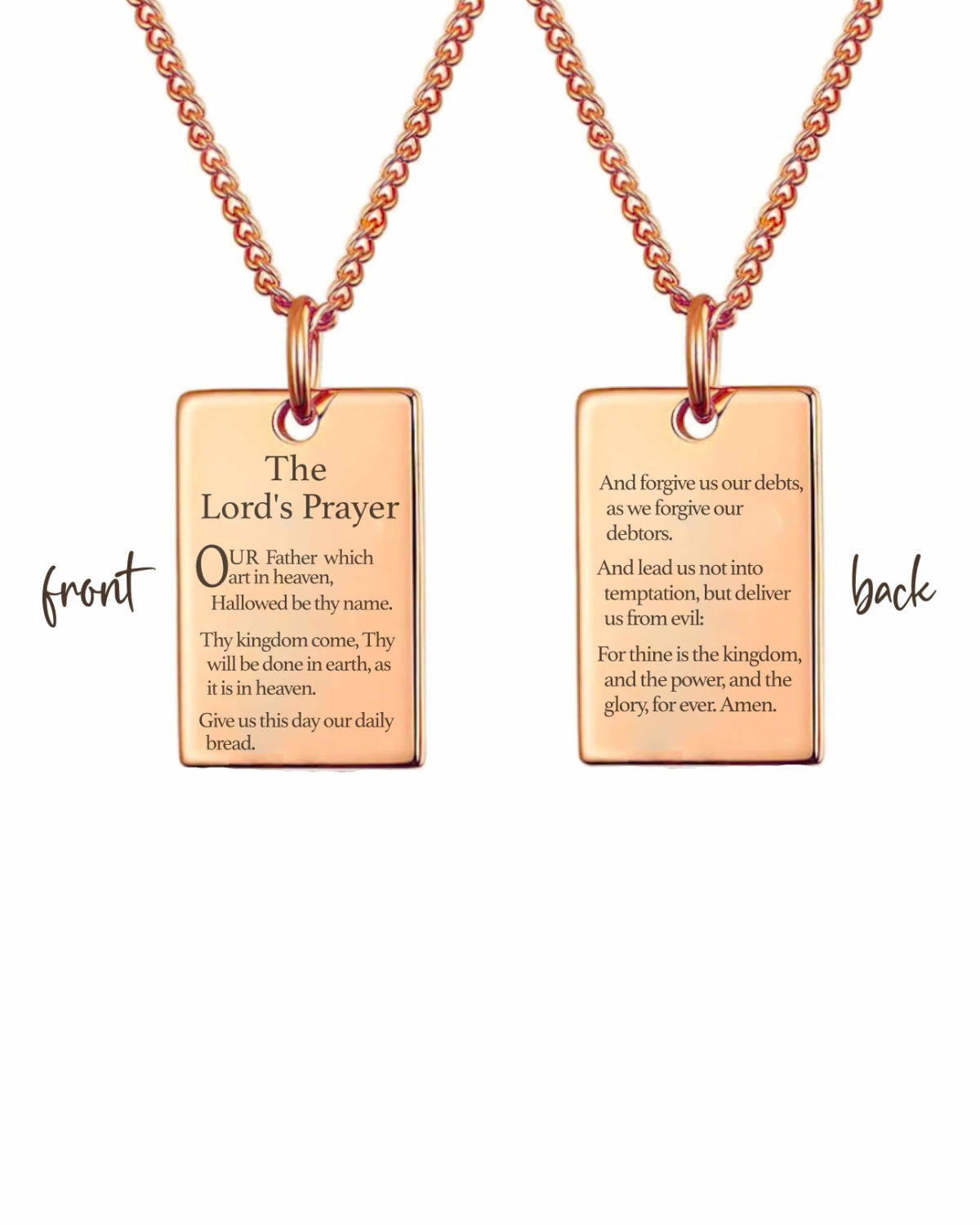 The Lord's Prayer Necklace - Micro Engraved
