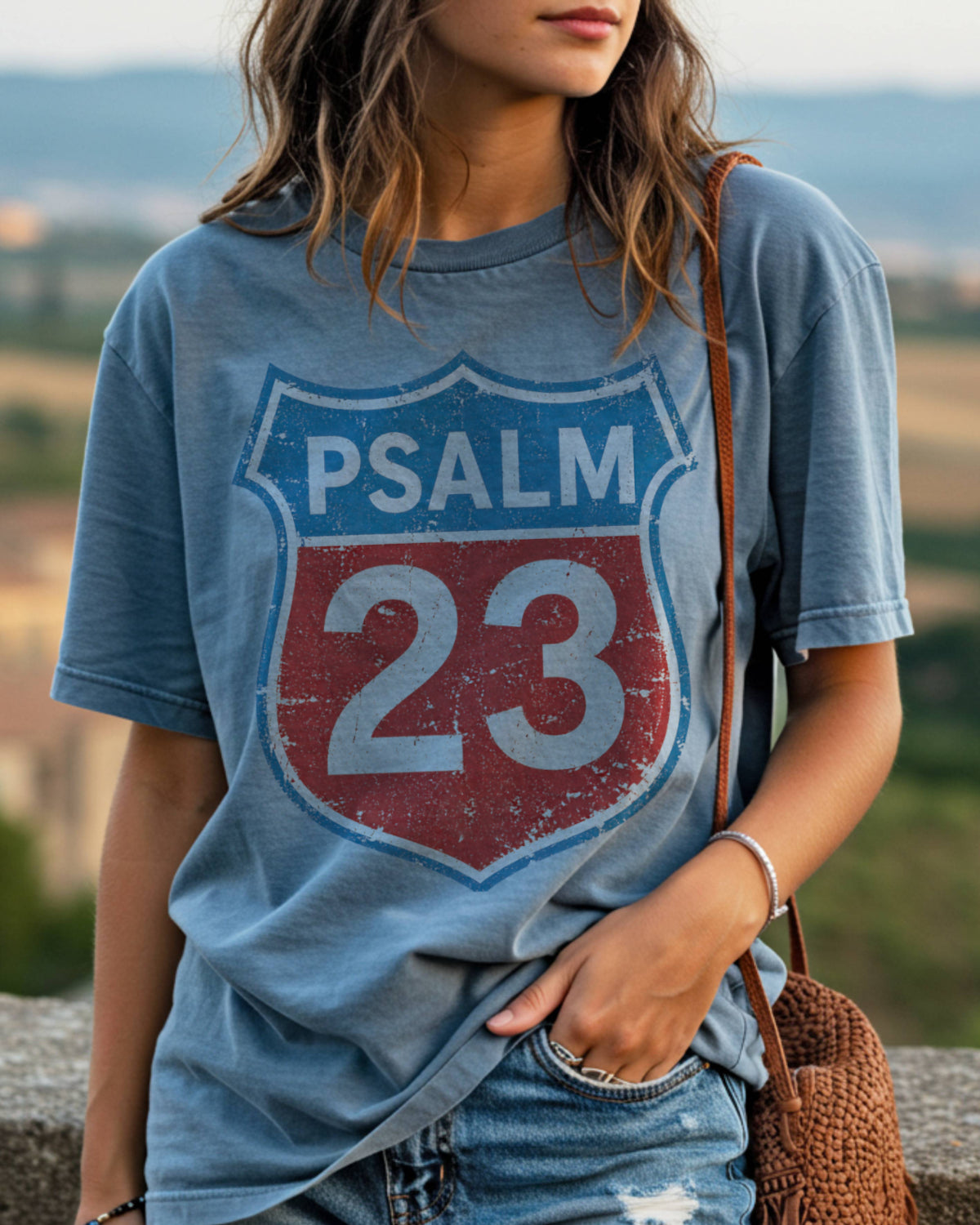 Psalm 23 Route Tee — Vintage Faith Graphic Tee