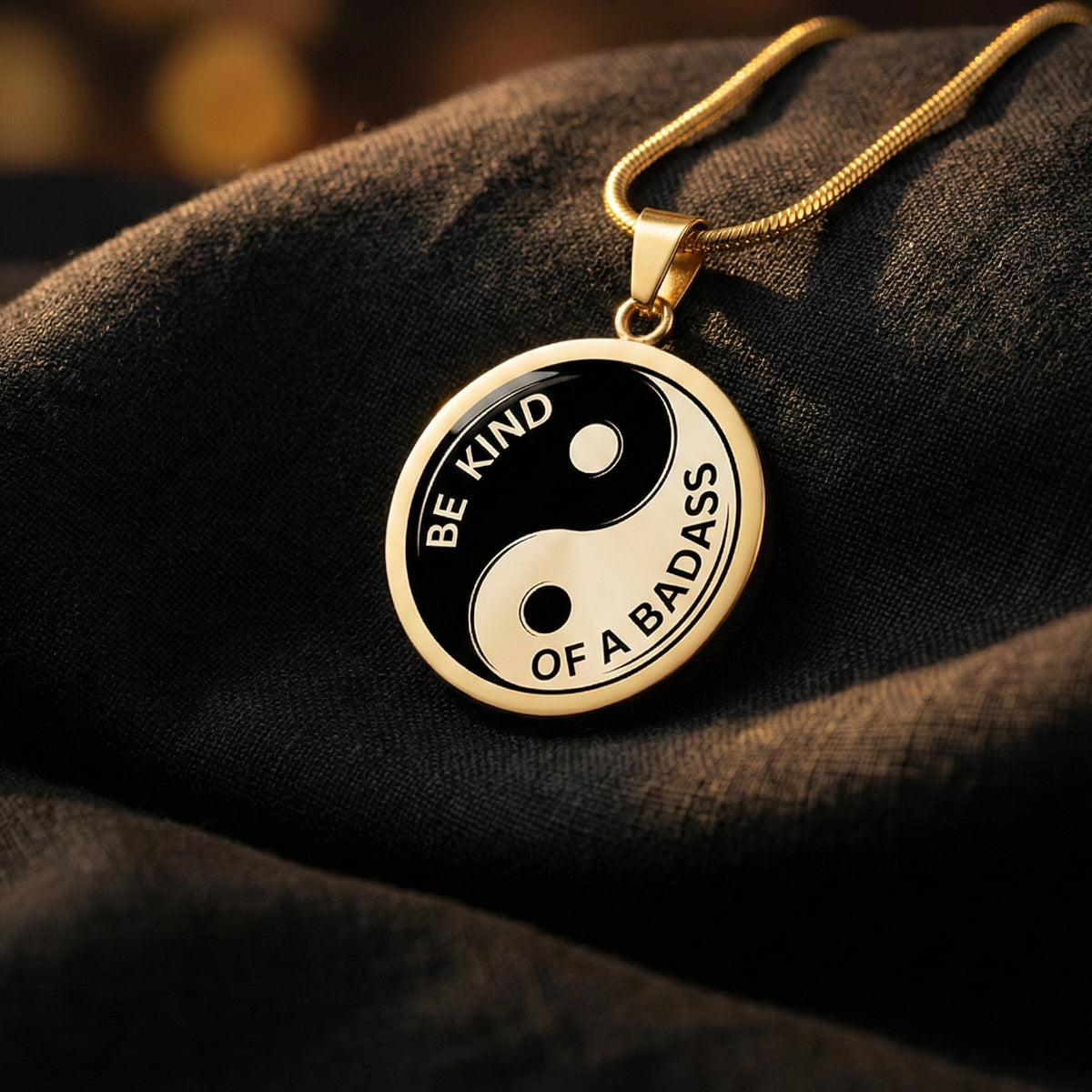 Be Kind of a Badass Empowerment Necklace (Yin Yang Necklace)