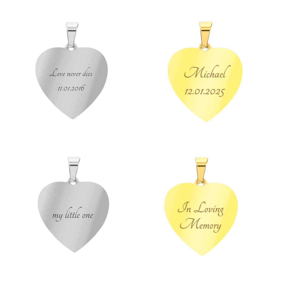 Always With You — Engravable Memorial Heart Necklace