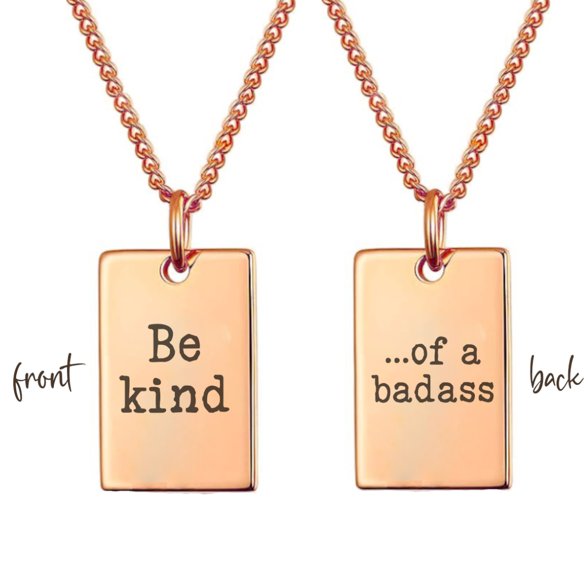 Be Kind of a Badass Minimalist Necklace