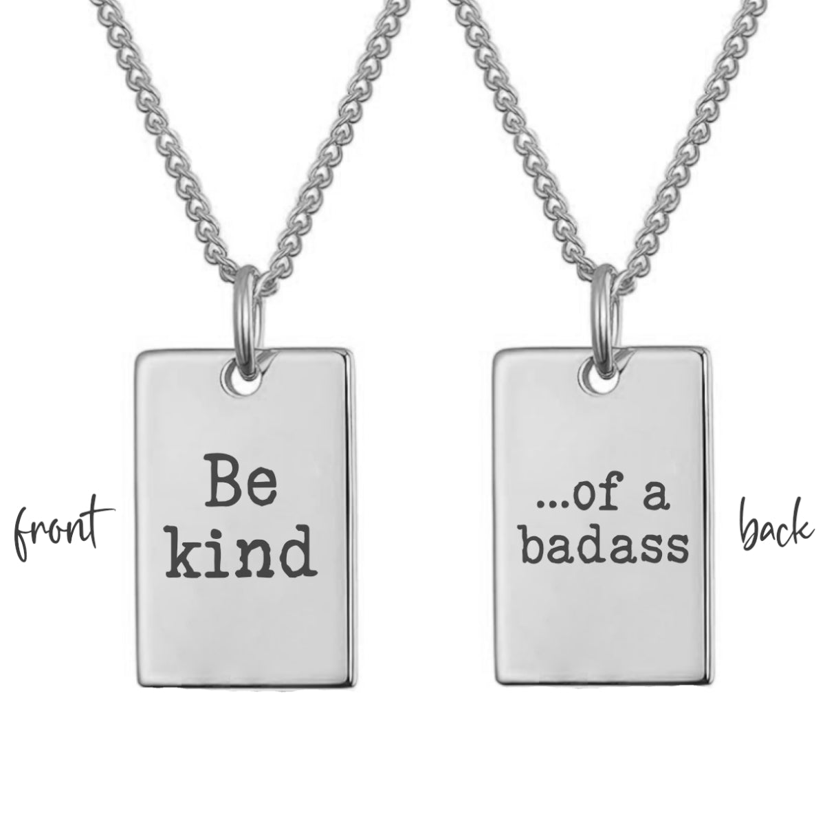 Be Kind of a Badass Minimalist Necklace