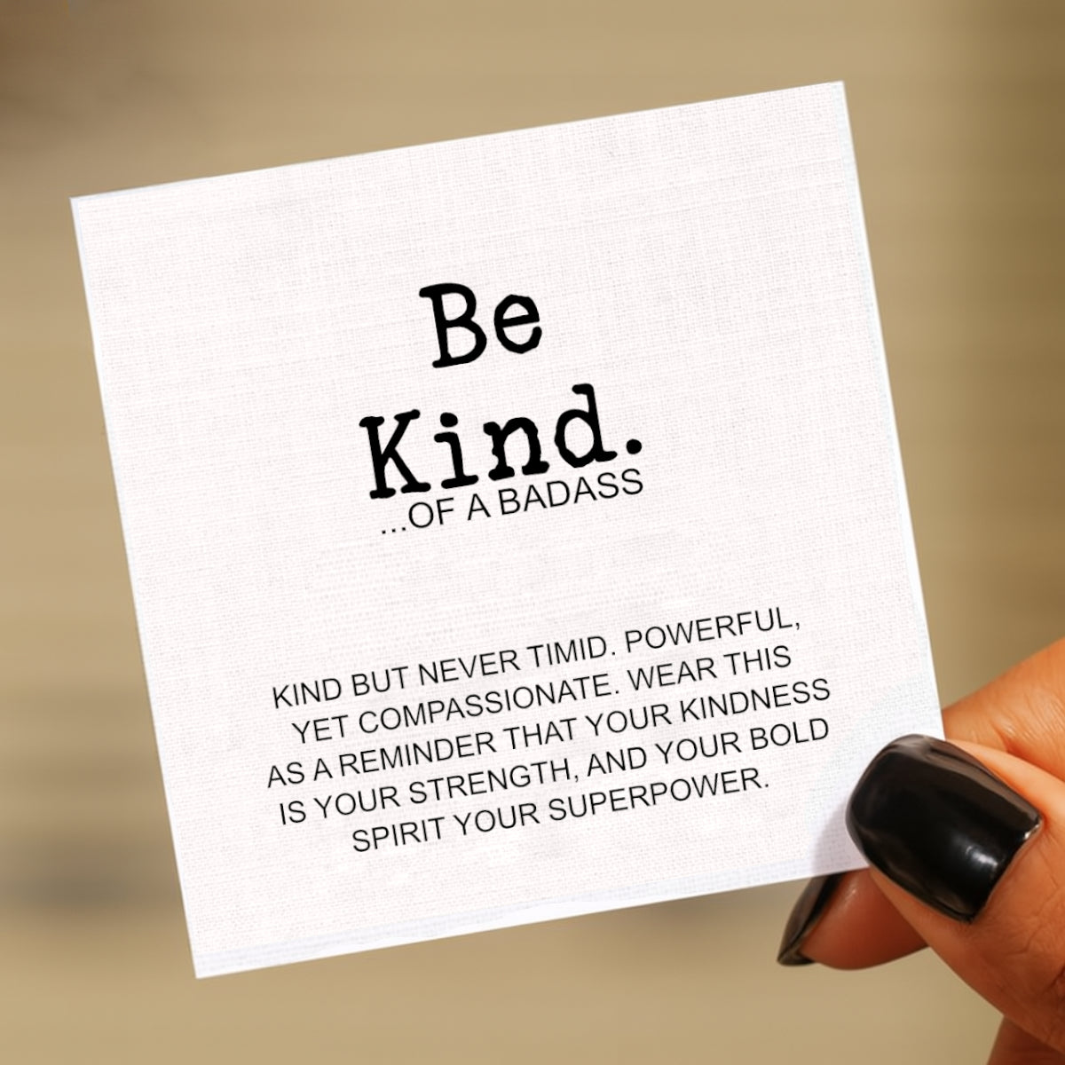 Be Kind of a Badass Necklace – Inspirational Pendant, Stainless Steel or 18K Gold, Gift-Ready Jewelry