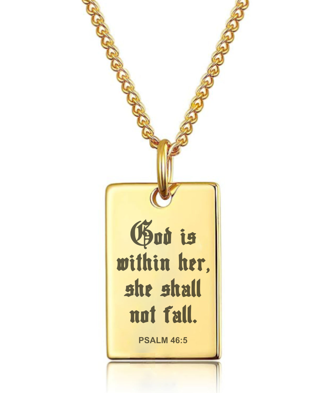 Psalm 46:5 Necklace — “God Is Within Her, She Shall Not Fall”