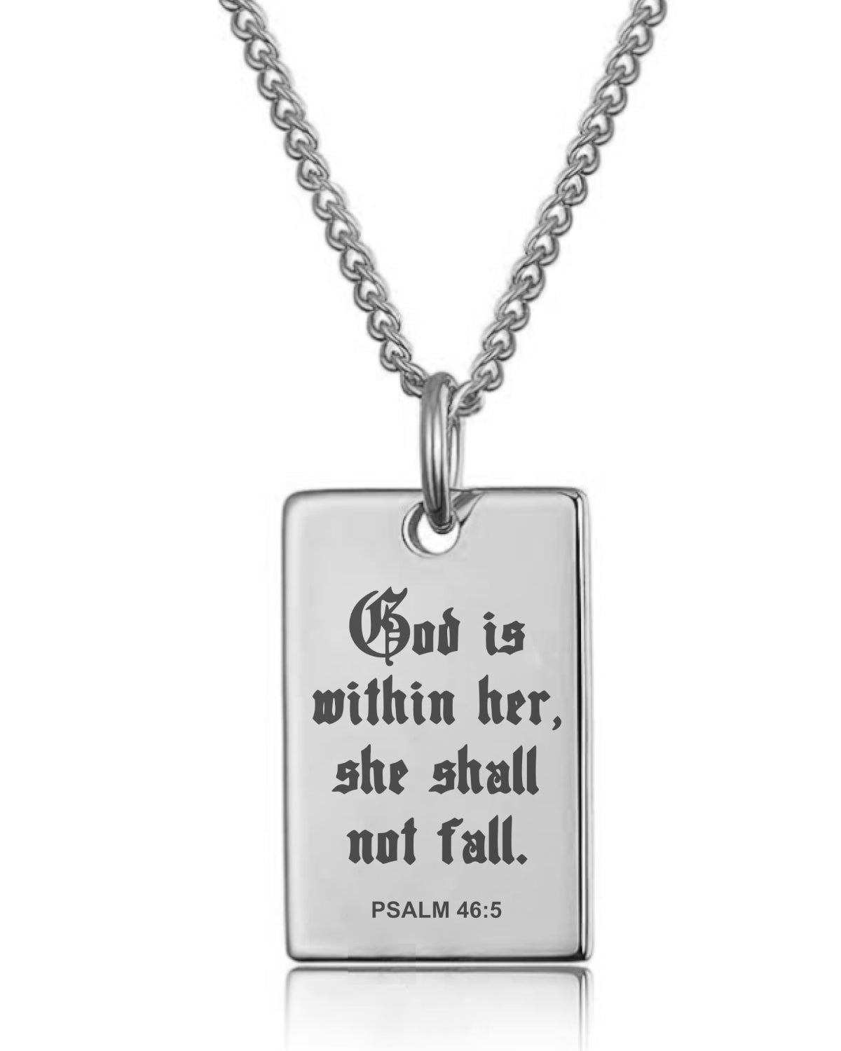 Psalm 46:5 Necklace — “God Is Within Her, She Shall Not Fall”