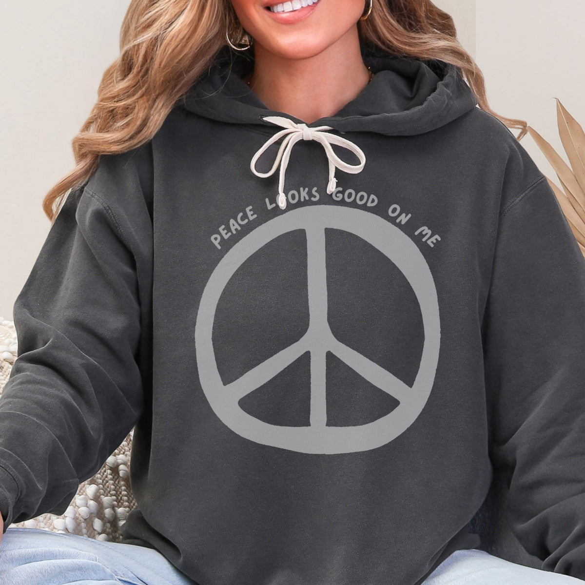 Peace Looks Good On Me Lightweight Hoodie – Mindful Gift