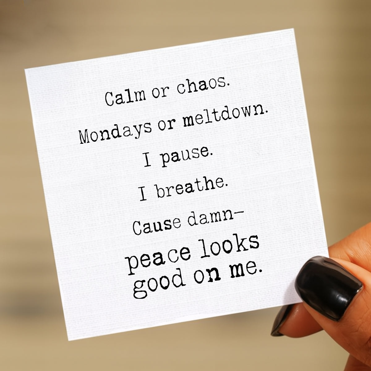 Peace Looks Good on Me Necklace – Gold Plated Peace Sign Pendant & Affirmation