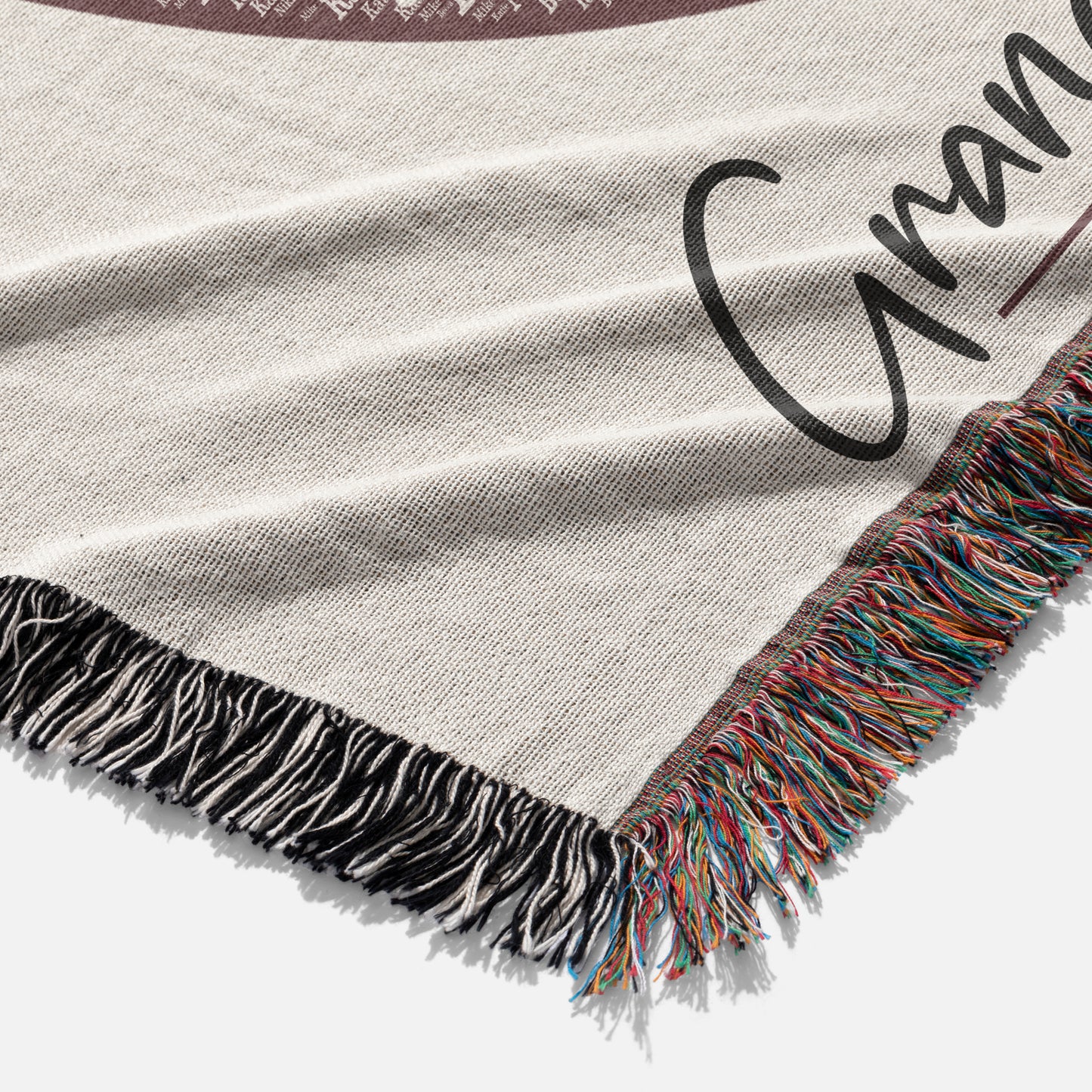 Personalized Woven Blanket for Grandma | "The Best Hugs" Heirloom Throw
