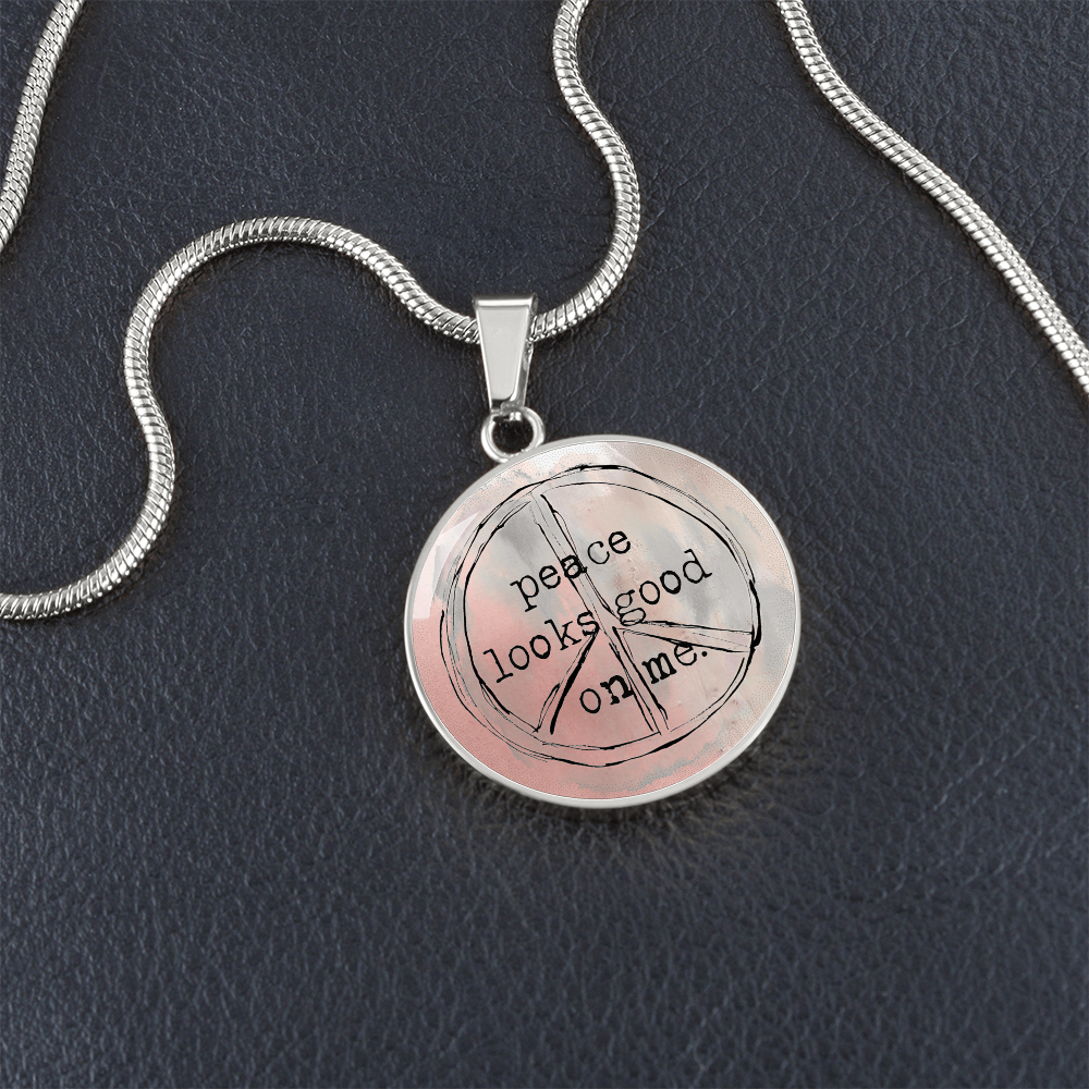 Peace Looks Good On Me Necklace – Bold Inner Calm Pendant for Spiritual Women
