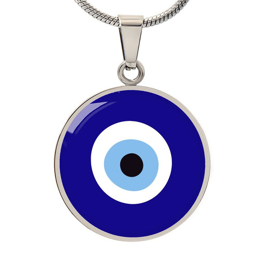 Evil Eye Necklace — Protection & Good Energy Pendant (18K Gold Plated/ Stainless Steel)
