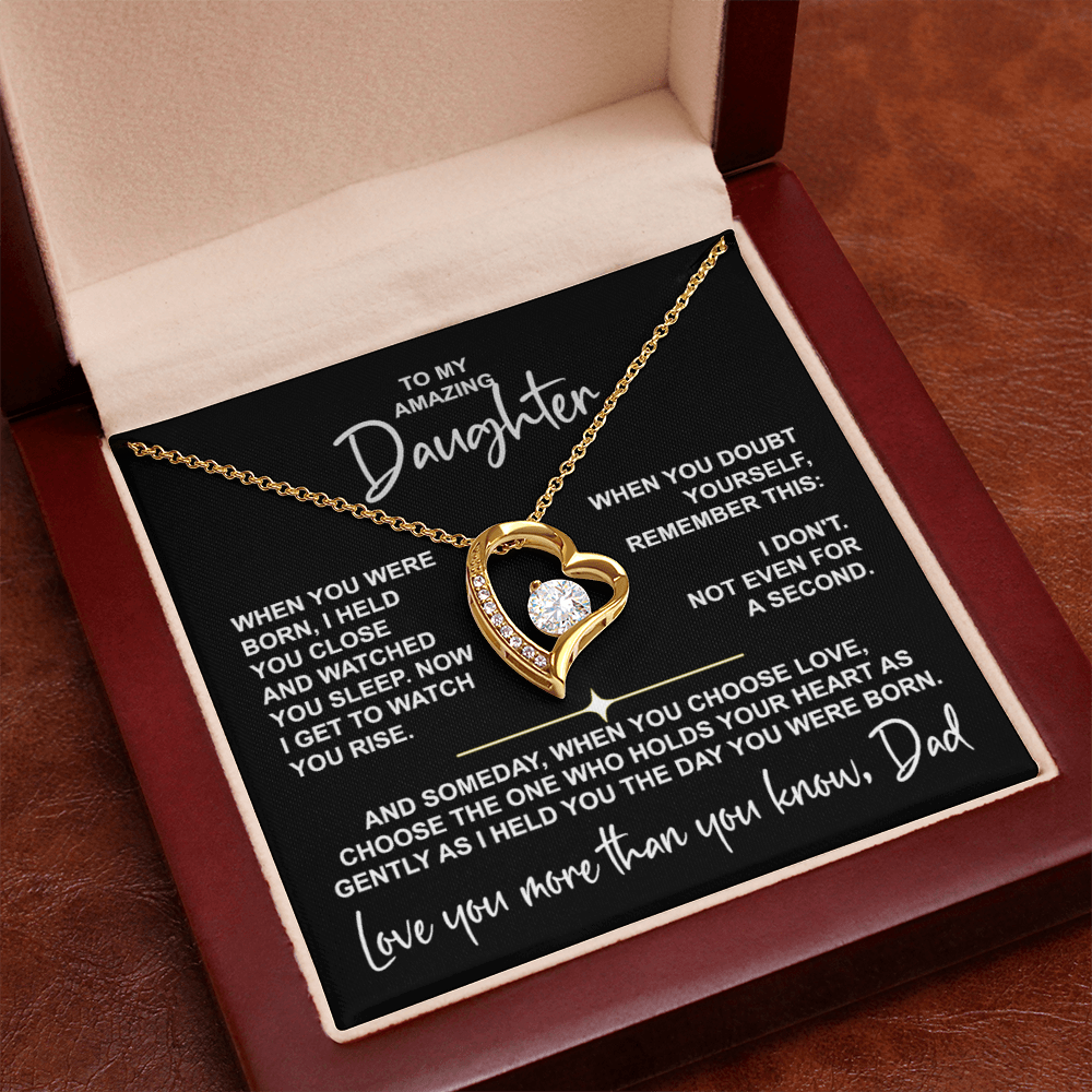 Dad Daughter Necklace The day you were born