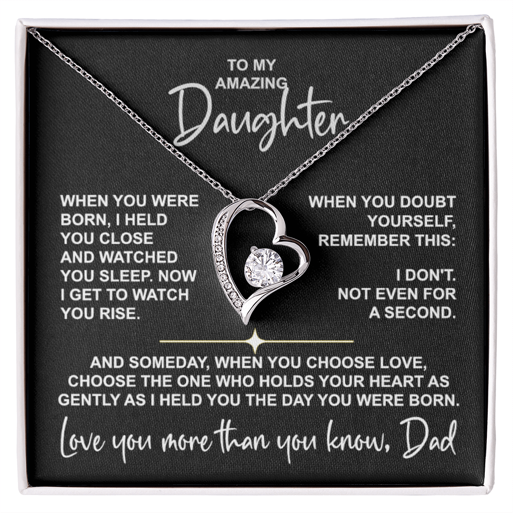 Dad Daughter Necklace The day you were born