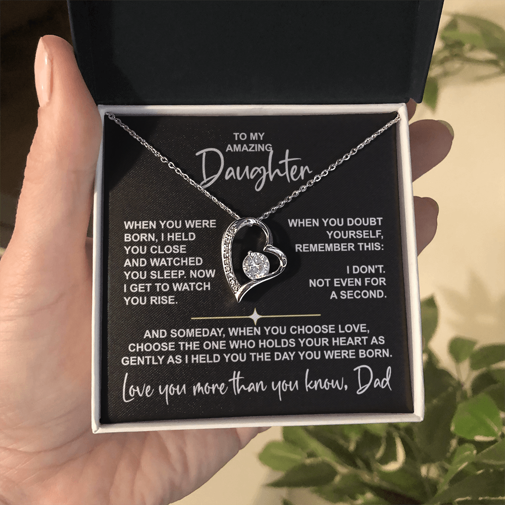 Dad Daughter Necklace The day you were born