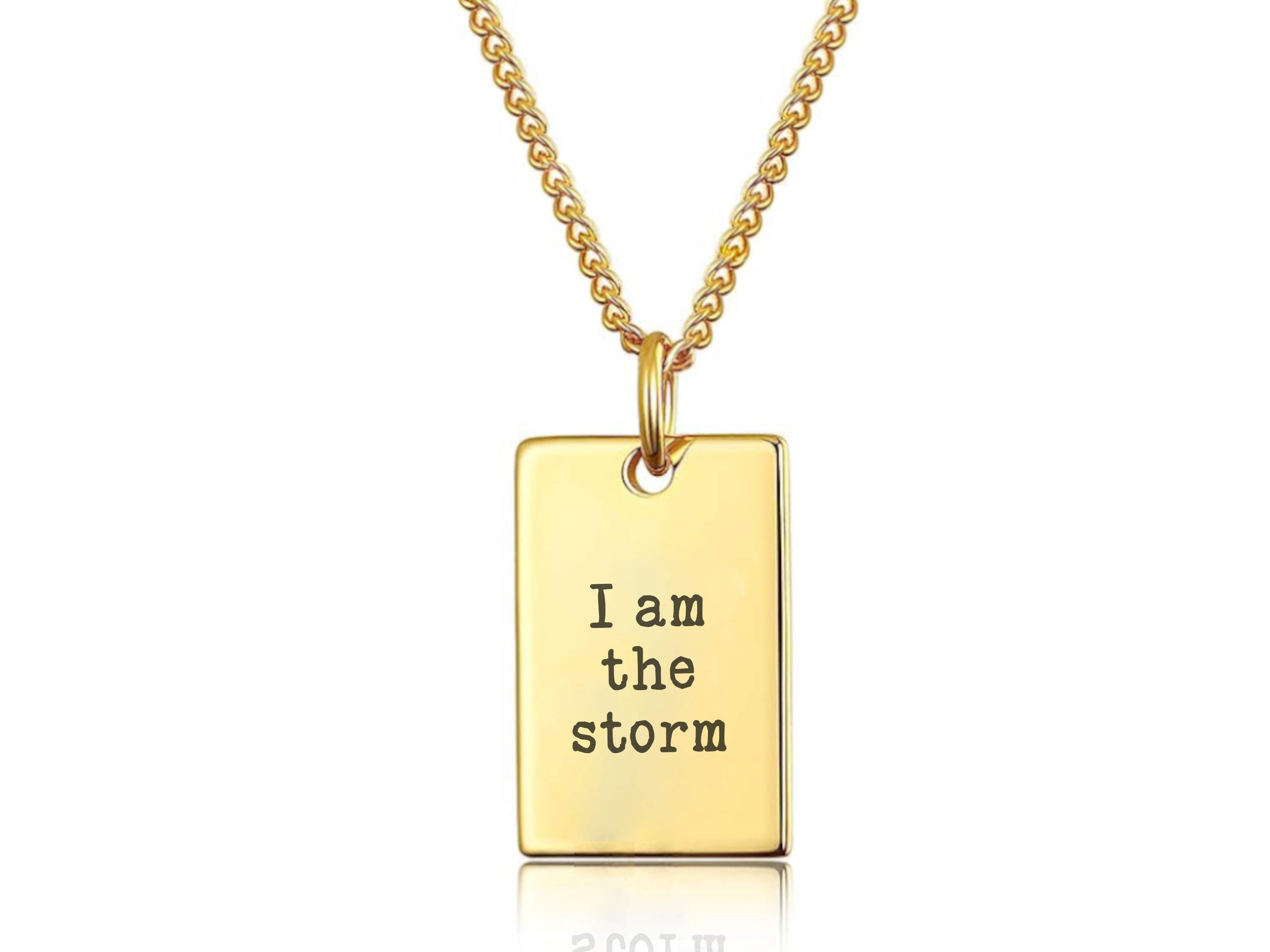 I Am the Storm Necklace - Self care gift. Layering Necklace - Rose Gold - Perfect Gift for Daughter, Empowering and Meaningful Jewelry