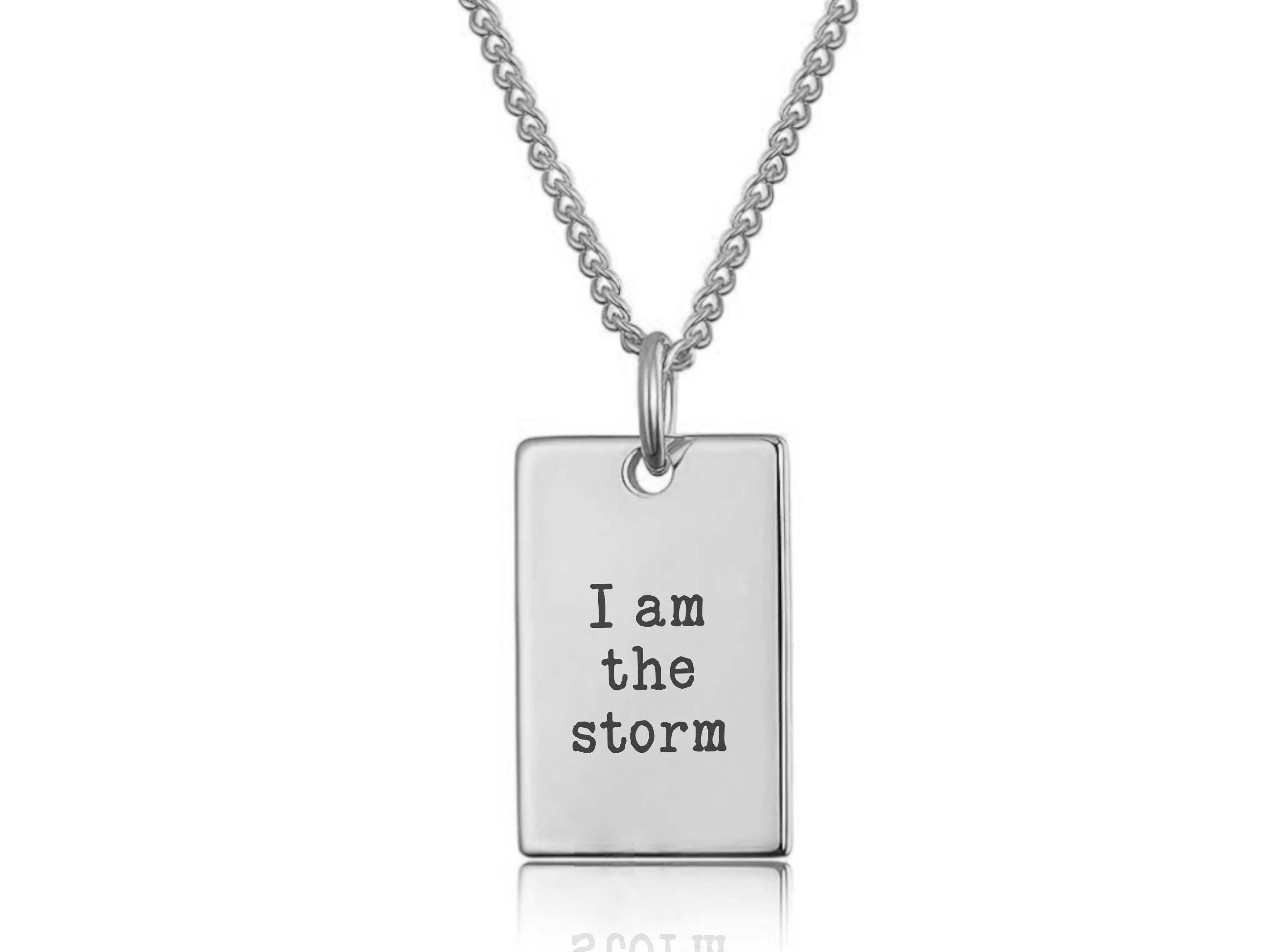 I Am the Storm Necklace - Self care gift. Layering Necklace - Rose Gold - Perfect Gift for Daughter, Empowering and Meaningful Jewelry