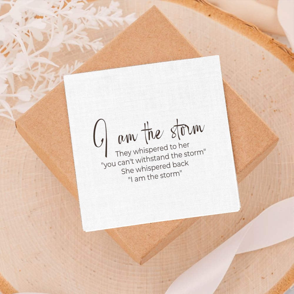 I Am the Storm Necklace - Self care gift. Layering Necklace - Rose Gold - Perfect Gift for Daughter, Empowering and Meaningful Jewelry