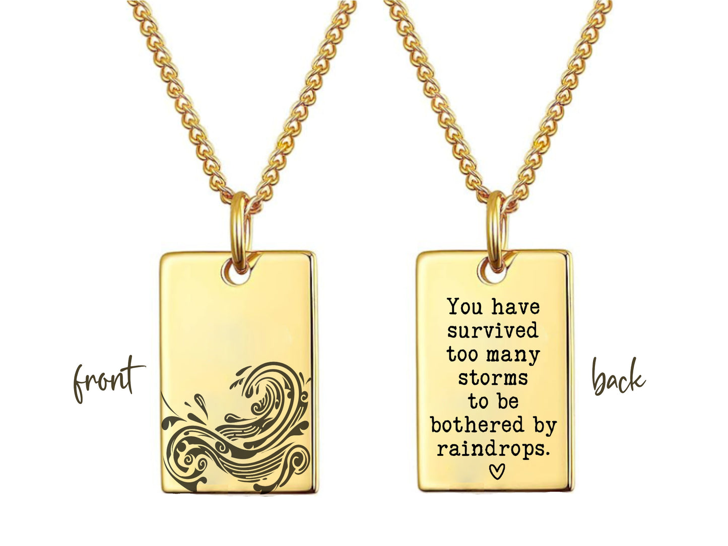 Best Friend Gift Embrace Your Inner Strength Necklace - Inspirational Jewelry Gift" Perfect Gift as Symbol of Resilience and Power"