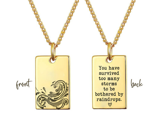 Best Friend Gift Embrace Your Inner Strength Necklace - Inspirational Jewelry Gift"  Perfect Gift as Symbol of Resilience and Power"