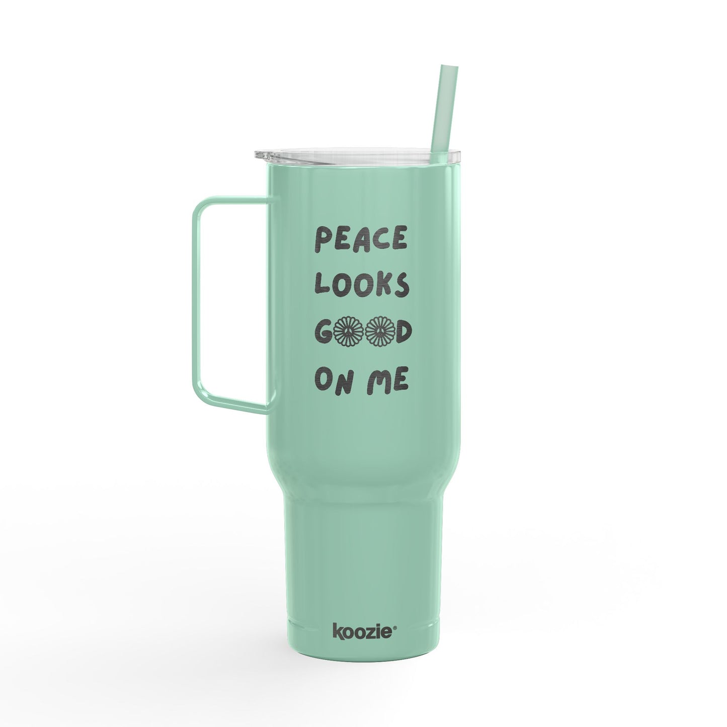 Peace Looks Good On Me Engraved Insulated Tumbler, 40oz Travel Cup