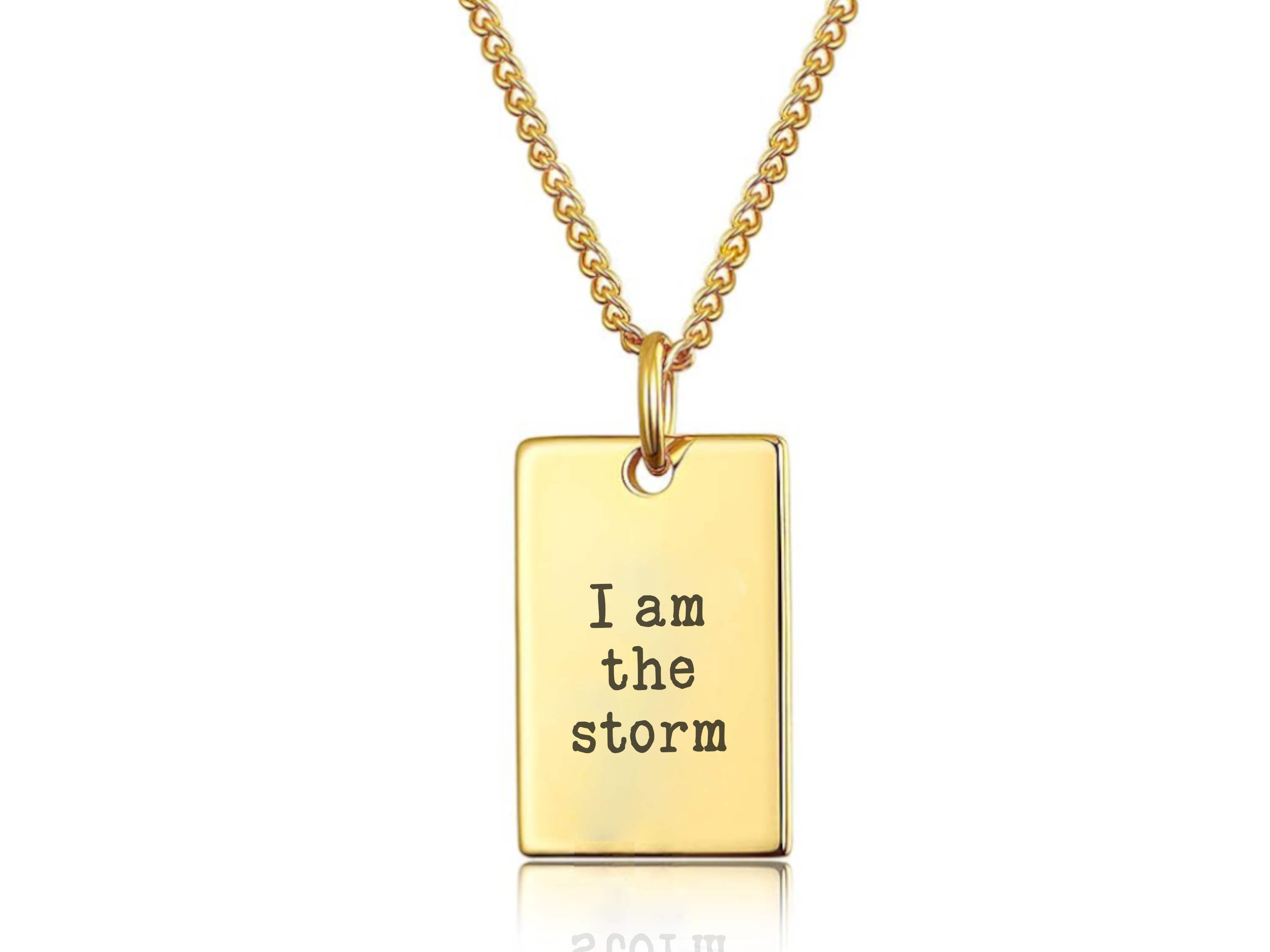 I Am the Storm Necklace - Self care gift. Layering Necklace. Perfect Gift for Daughter, Empowering and Meaningful Jewelry