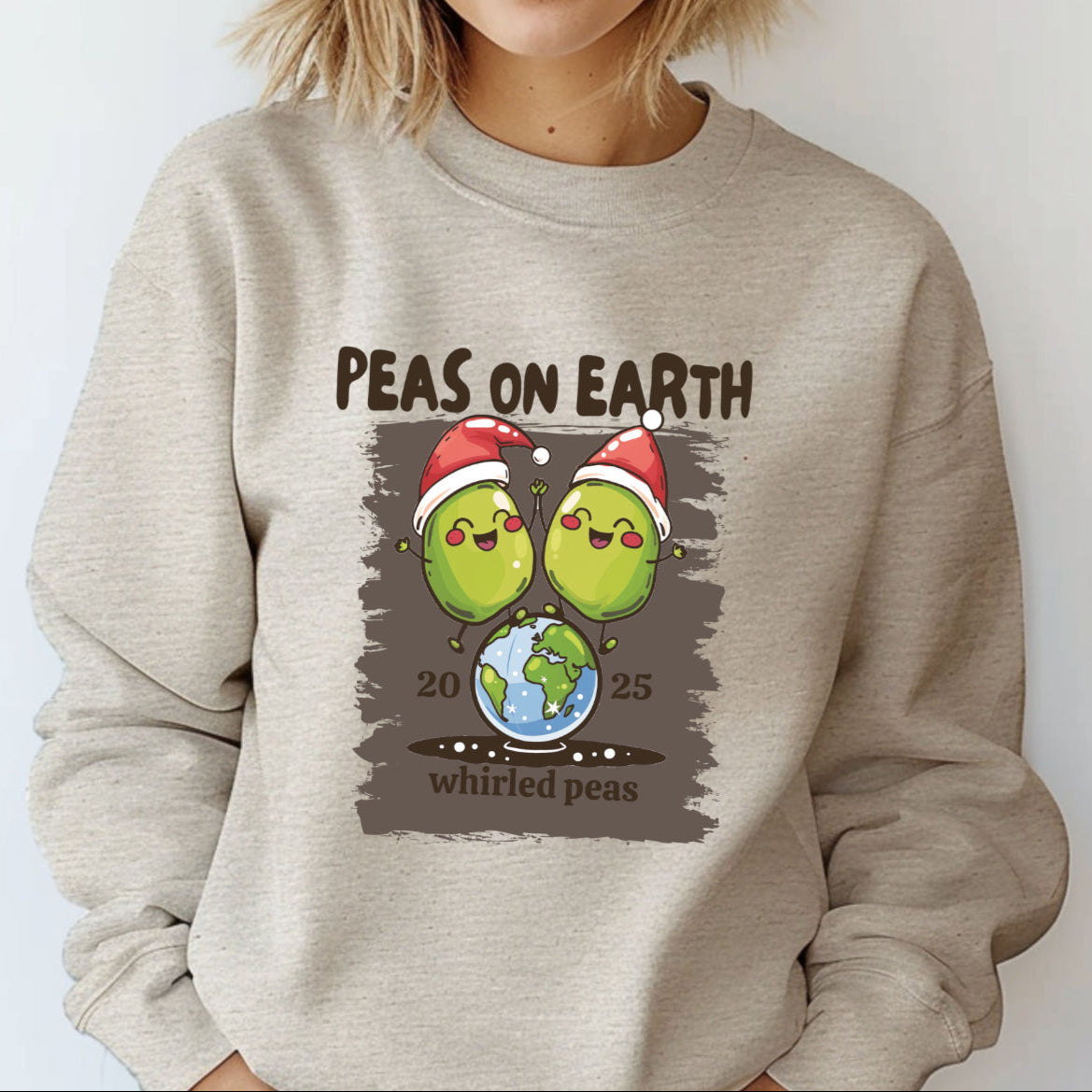 Peas on Earth Christmas Sweatshirt – Whirled Peas Holiday Crewneck