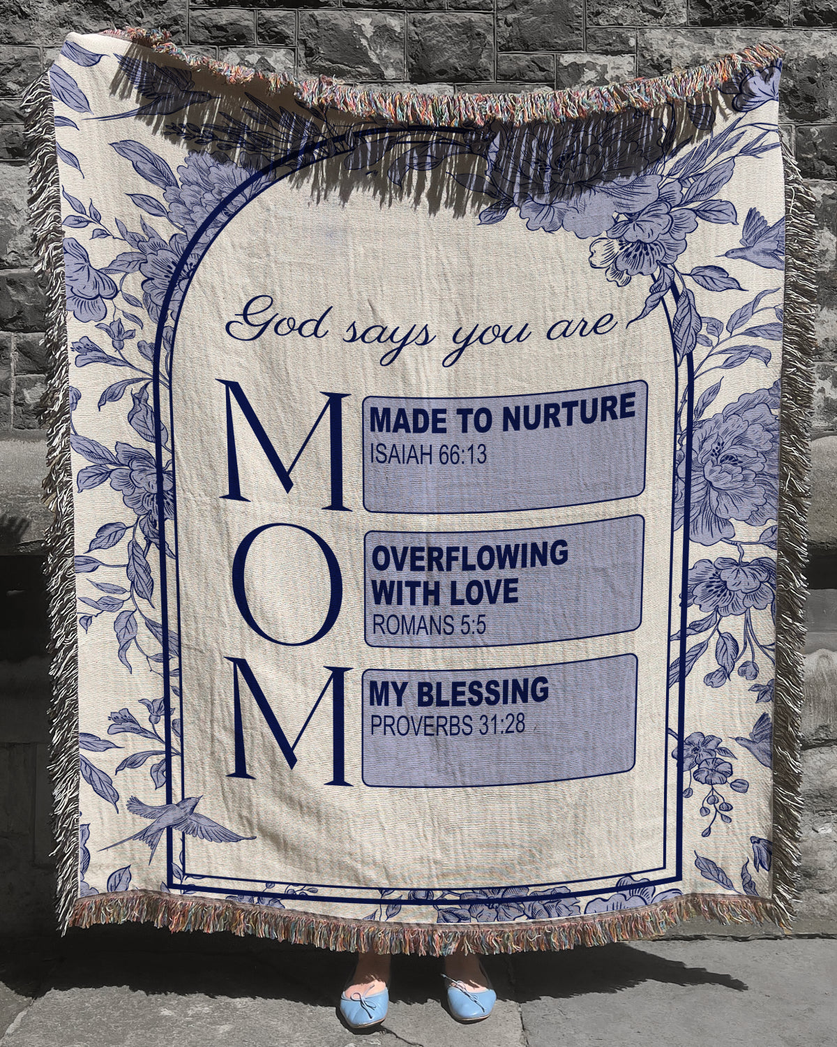 God Says You Are – MOM Woven Blanket