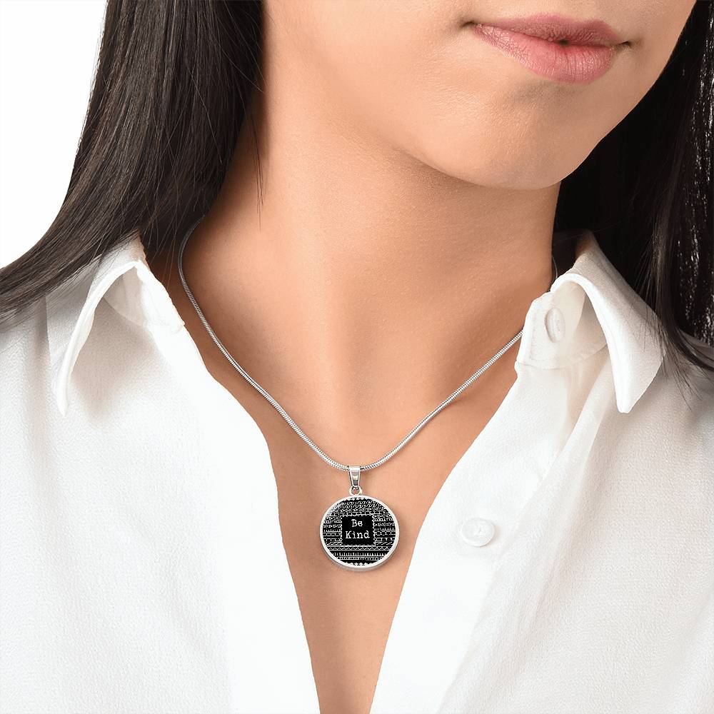 Be Kind of a Badass Necklace – Dad to Daughter Gift | Steel or 18K Gold, Hypoallergenic Keepsake Jewelry