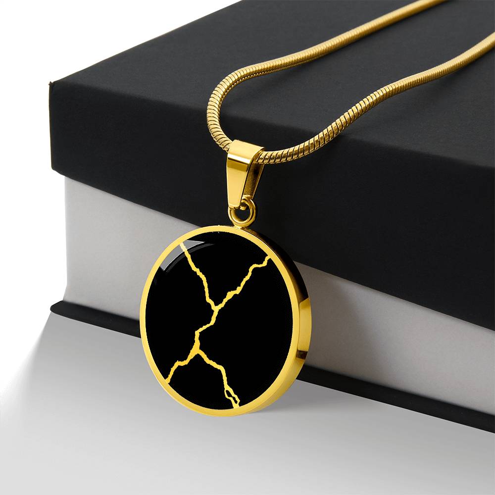 Kintsugi Necklace - The cracks are where the light gets in. Comes with message card