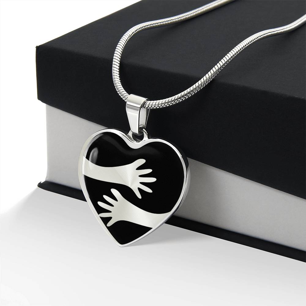 Hug Necklace for Granddaughter, Sentimental Gift from Grandma, Gold Heart Jewelry, Long Distance Hug, Comfort Gift for Her, Birthday Gift