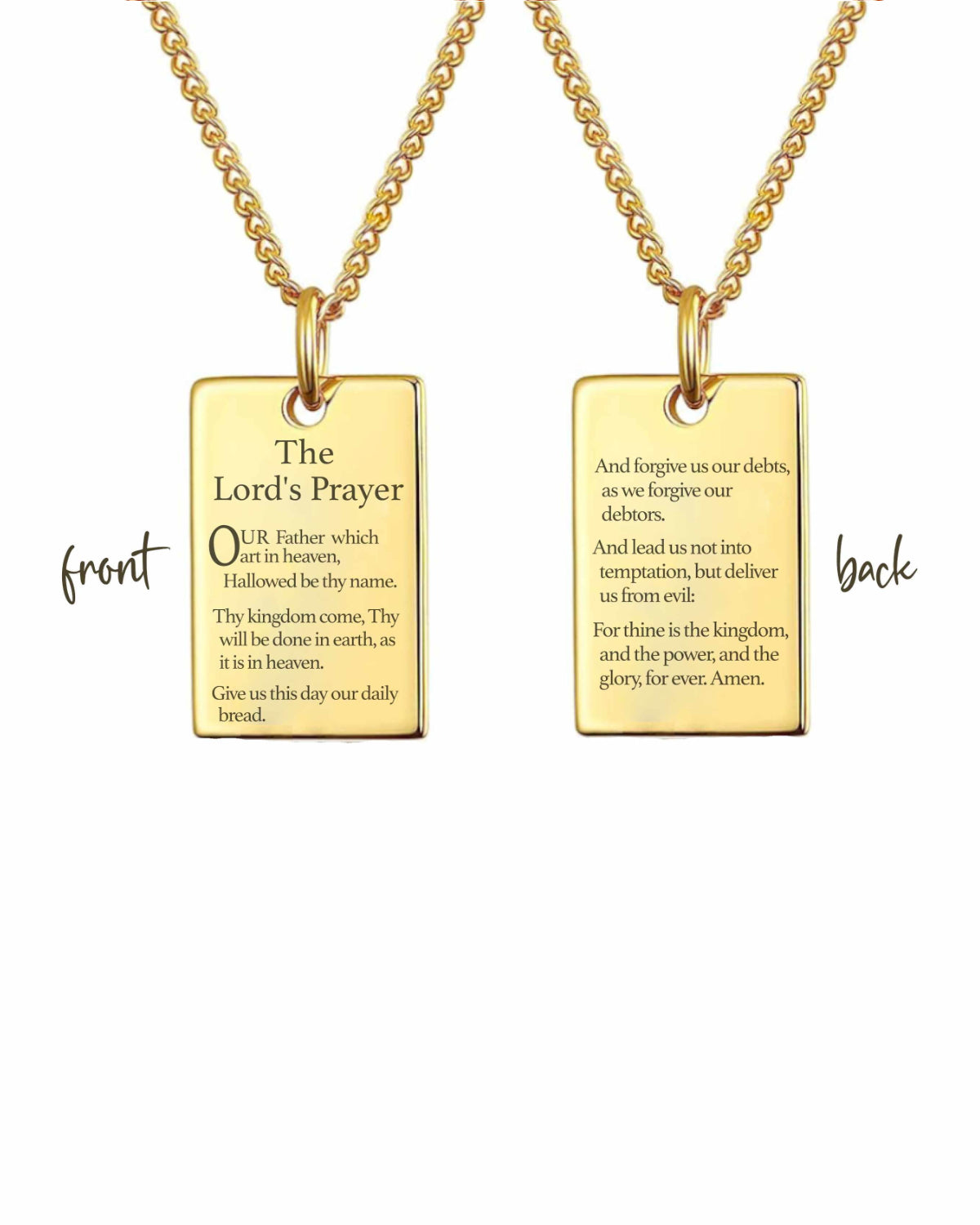 The Lord's Prayer Necklace - Micro Engraved