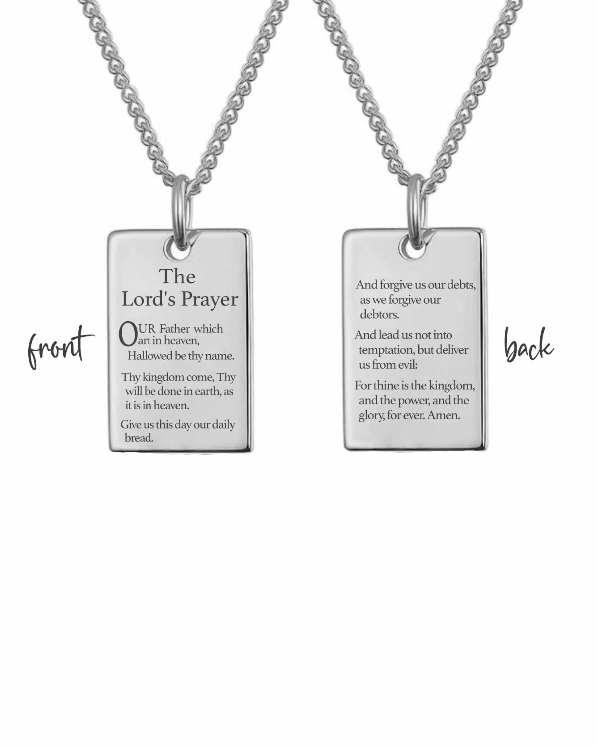 The Lord's Prayer Necklace - Micro Engraved