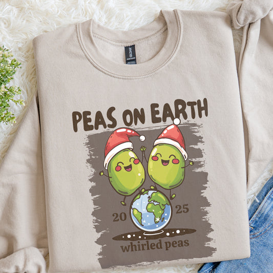 Peas on Earth Christmas Sweatshirt – Whirled Peas Holiday Crewneck