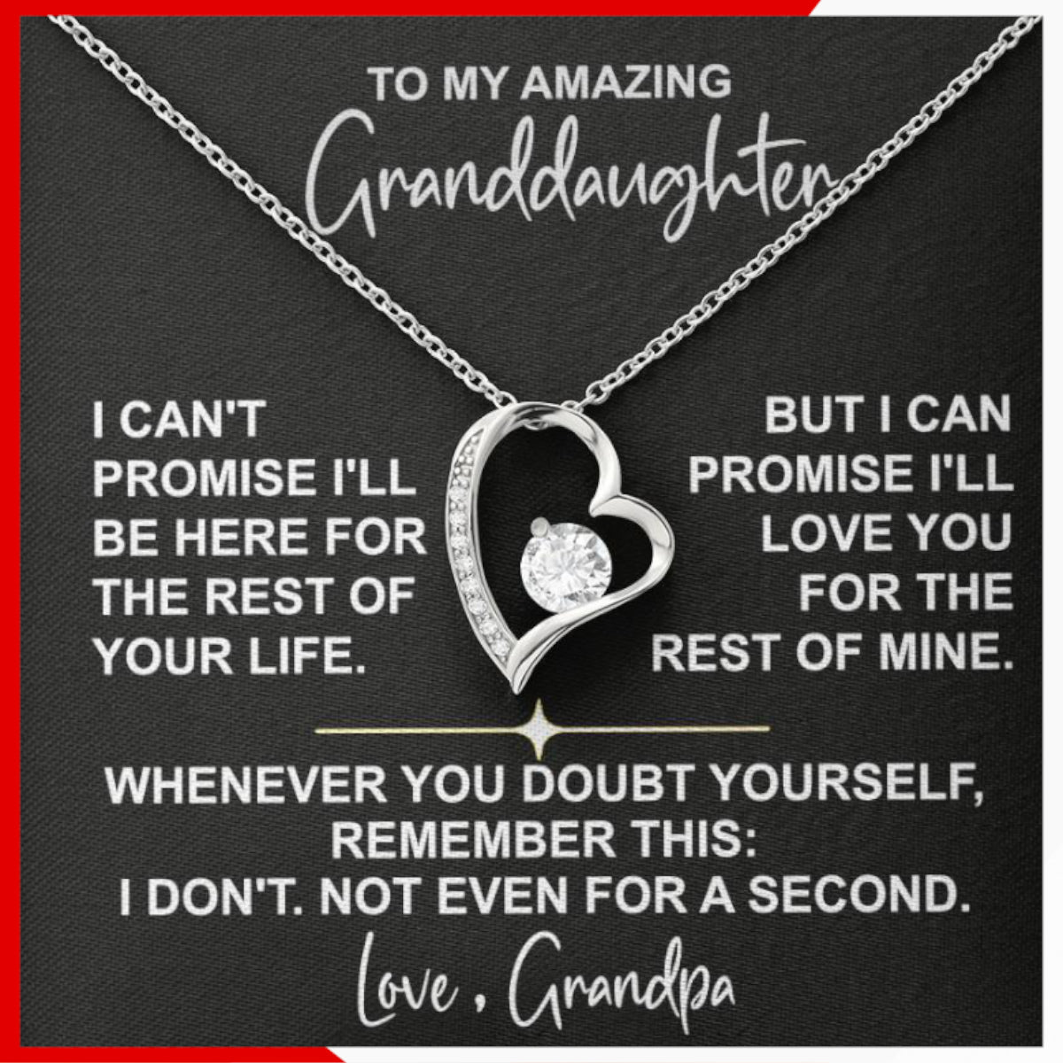 To My Amazing Granddaughter • Necklace with Gift Box