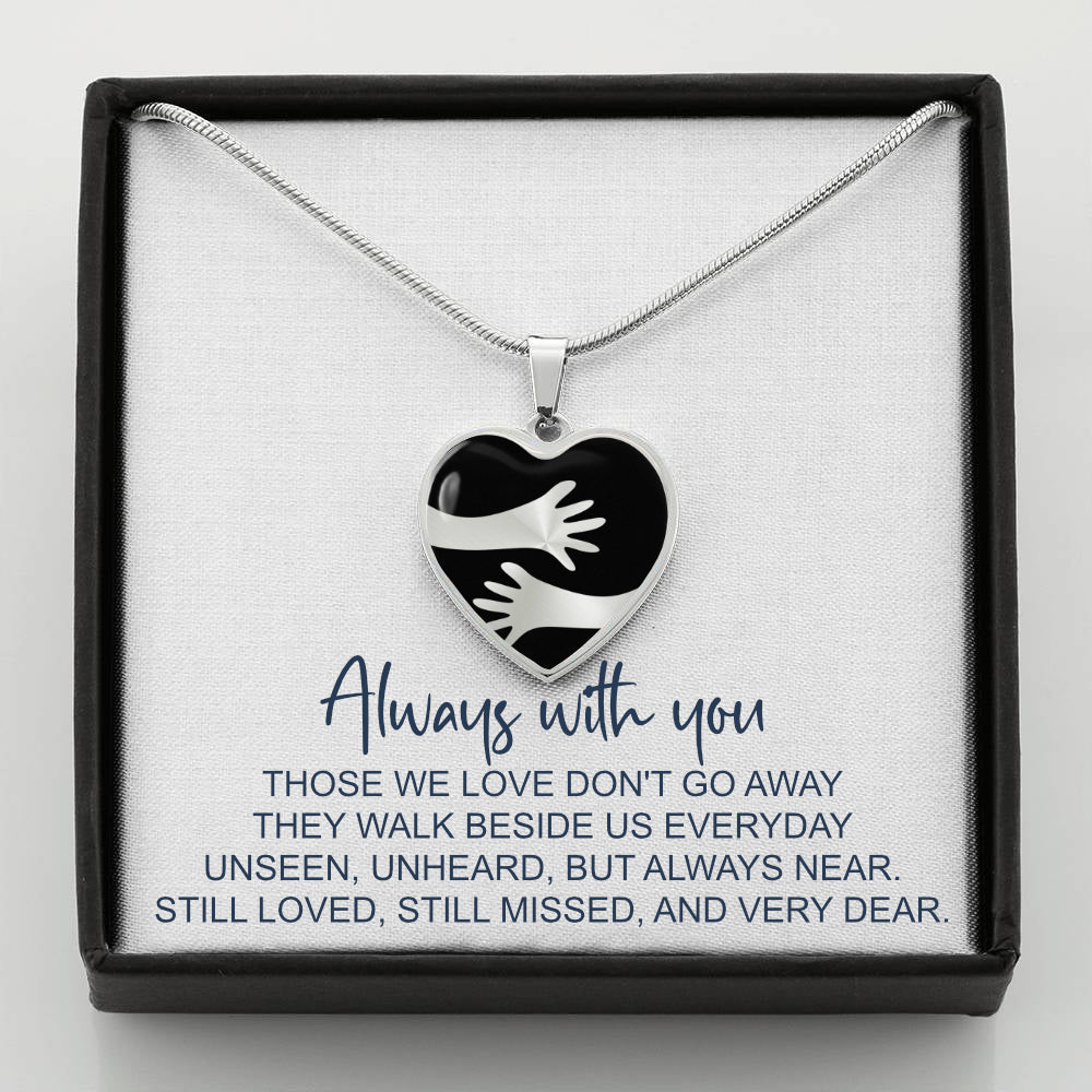 Always With You — Engravable Memorial Heart Necklace