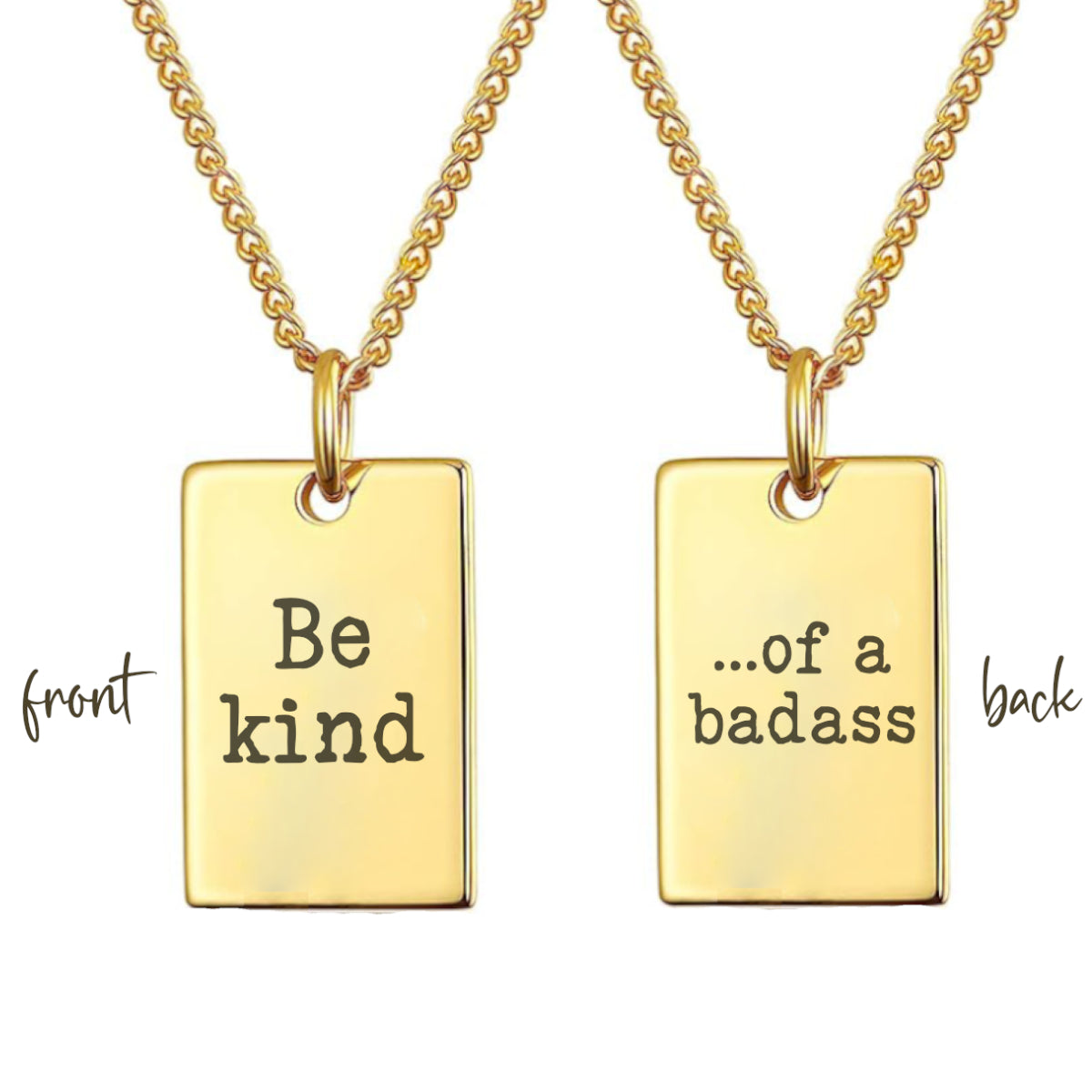 Be Kind of a Badass Minimalist Necklace