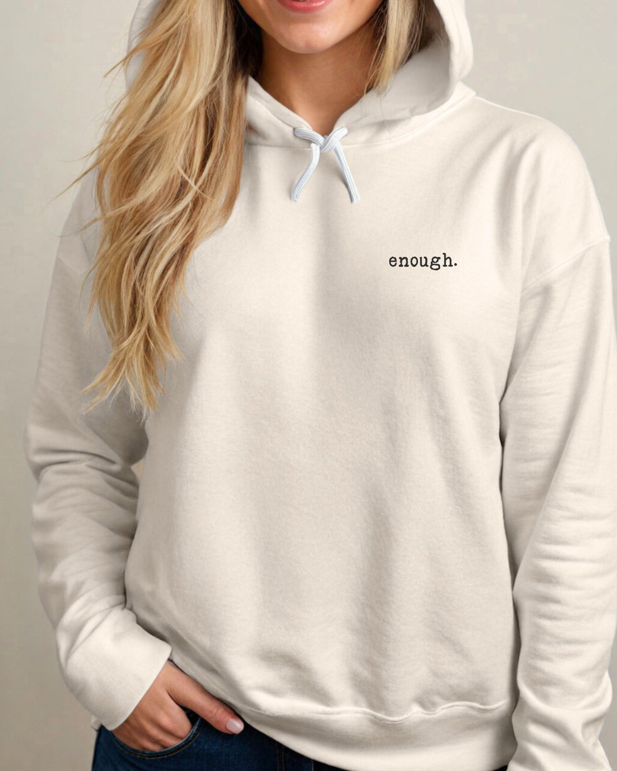 I Am Enough Hoodie — Soft Lightweight Pullover