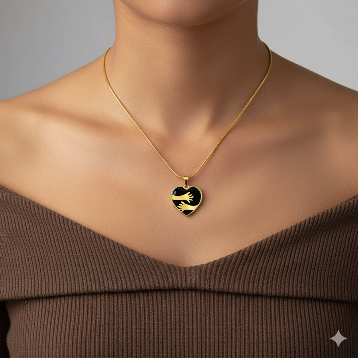 Hug Necklace for Granddaughter, Sentimental Gift from Grandma, Gold Heart Jewelry, Long Distance Hug, Comfort Gift for Her, Birthday Gift