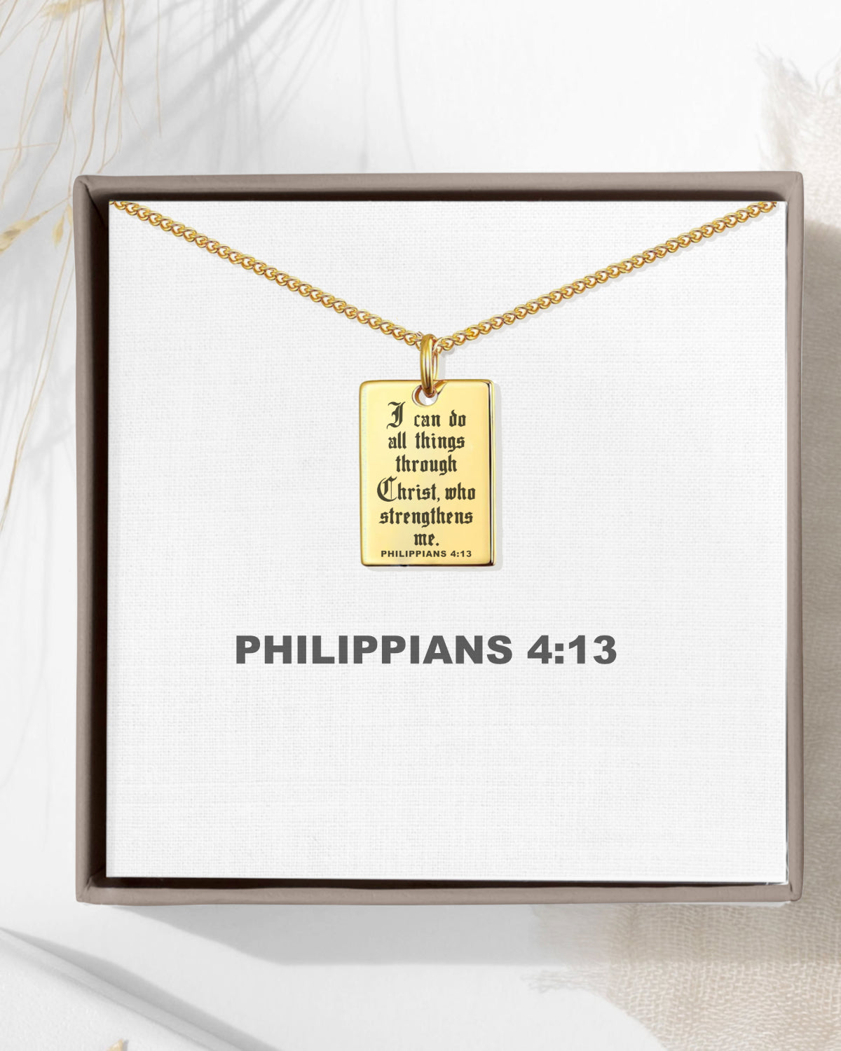Philippians 4:13 Bible Verse Necklace