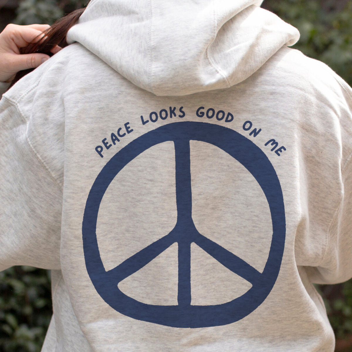 Peace looks good on me Unisex Zip Hoodie, Casual Jacket, Streetwear, Gift for Him/Her, Comfortable Layering, Perfect for Every Season