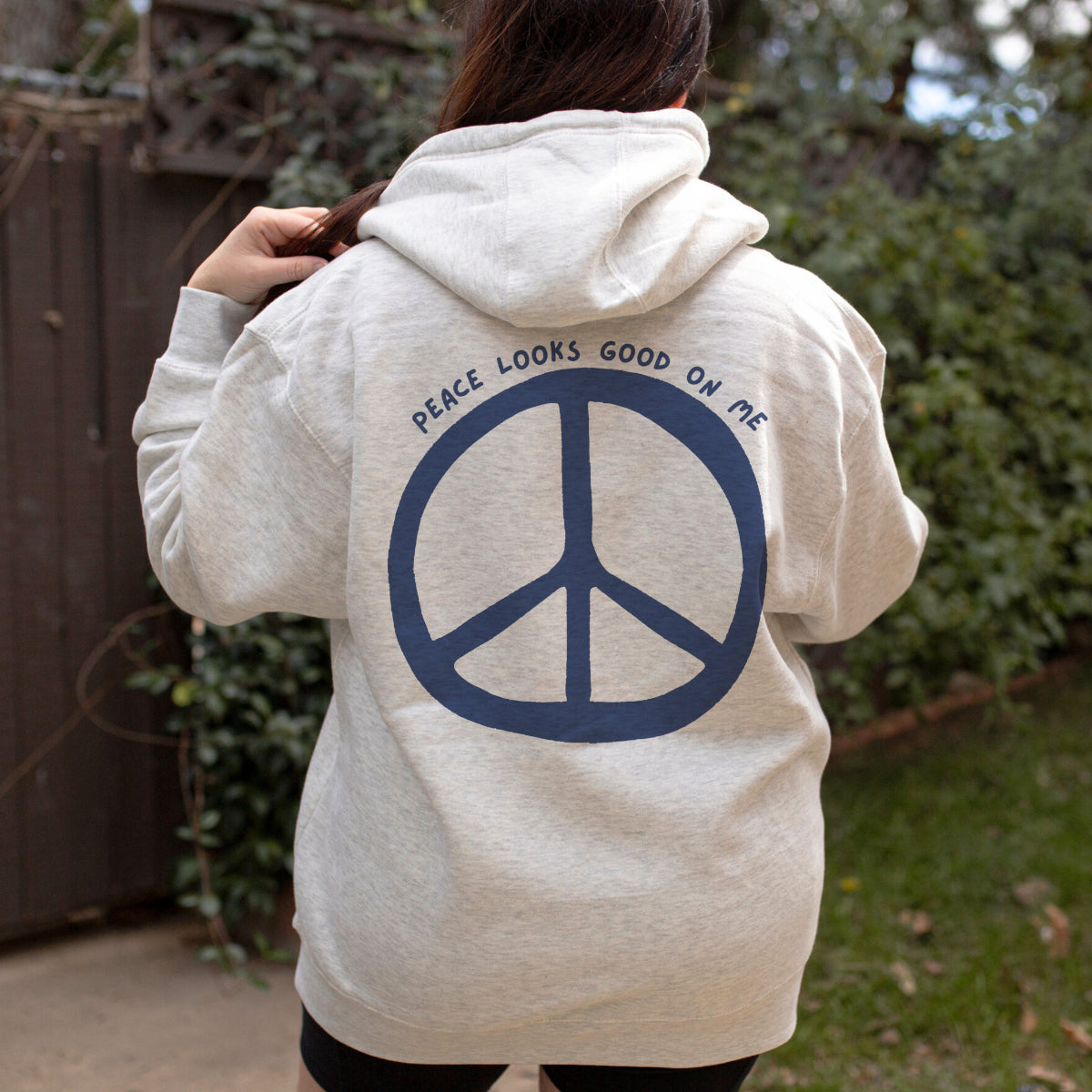 Peace looks good on me Unisex Zip Hoodie, Casual Jacket, Streetwear, Gift for Him/Her, Comfortable Layering, Perfect for Every Season