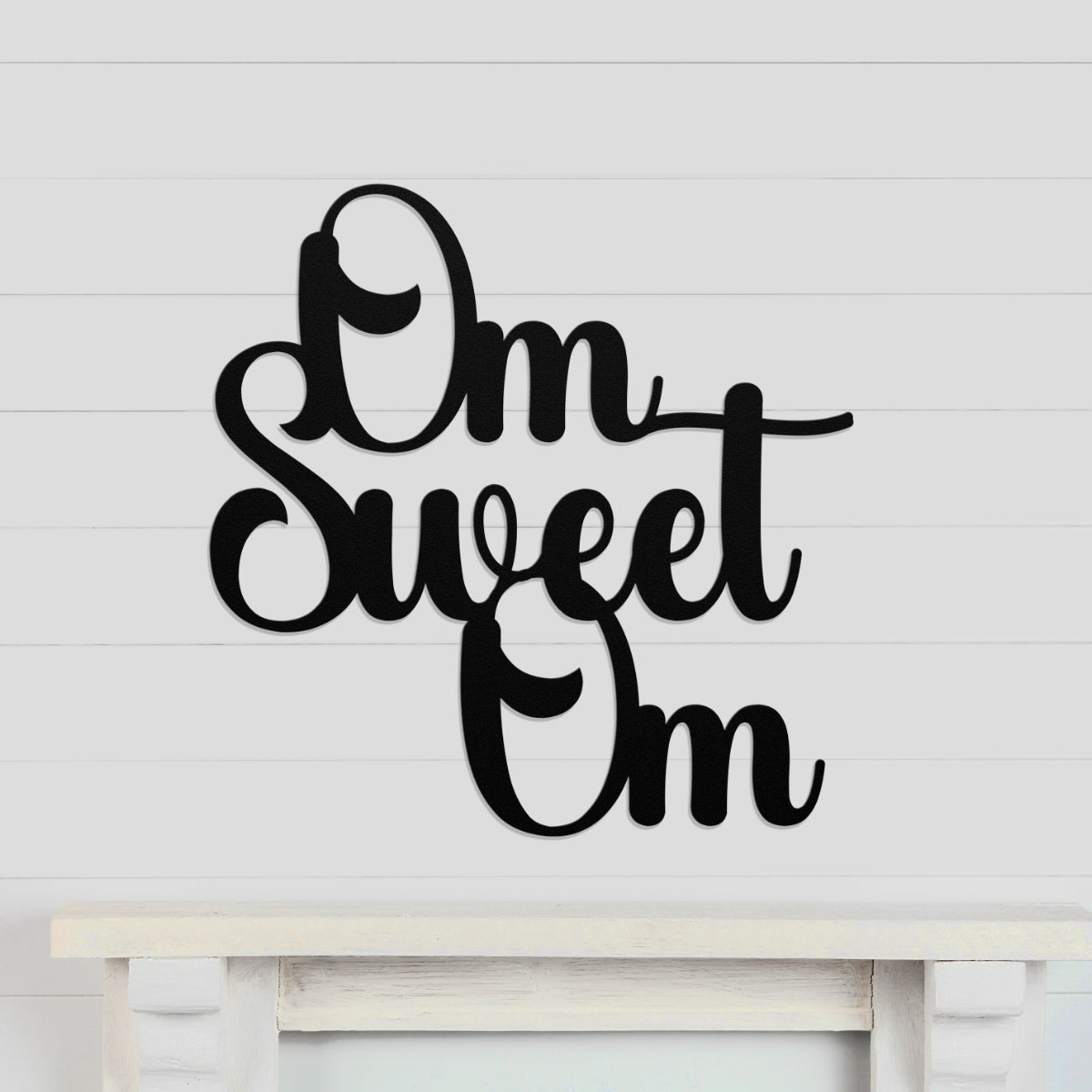 Om Sweet Om Metal Wall Art – Spiritual Home Decor for Porch, Entryway, or Meditation Space